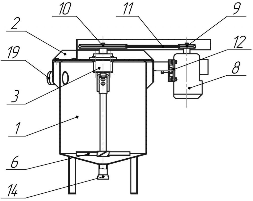 Мешалка импеллерная МИ-80 схема